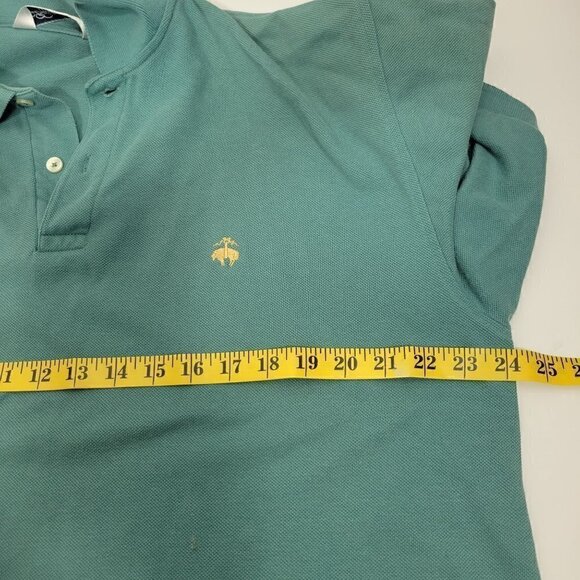 Brooks Brother Men's Gold Fleece 100% Cotton Turquoise Polo in a Size Large - Picture 9 of 10